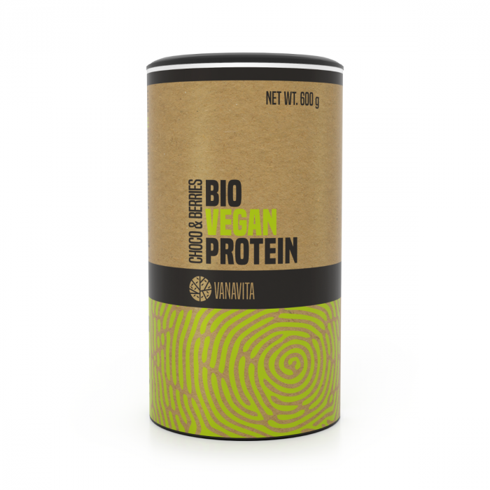 VanaVita BIO Vegan Protein 600 g čokoláda & bobule