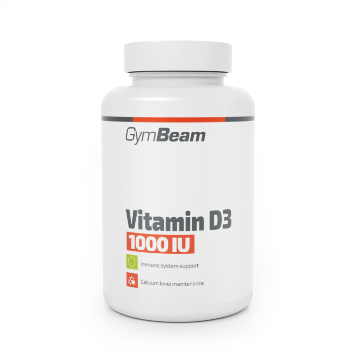 GymBeam Vitamín D3 1000 IU 60 kaps. bez príchute