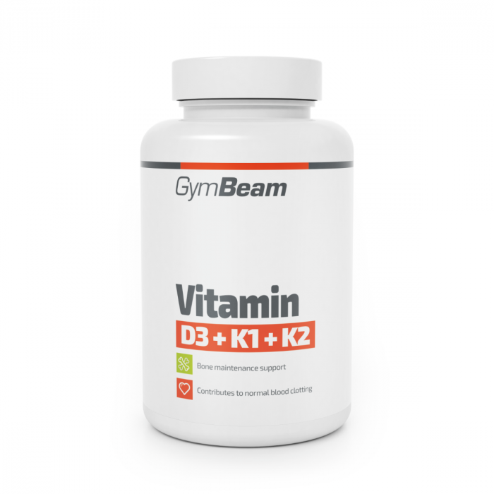 GymBeam Vitamín D3+K1+K2 60 kaps. bez príchute