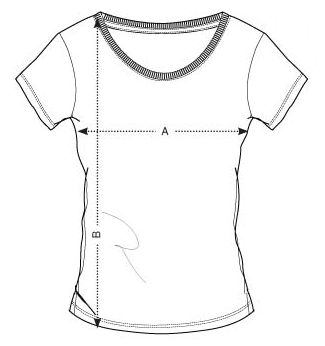 Velikost dámského trička FIT White - GymBeam