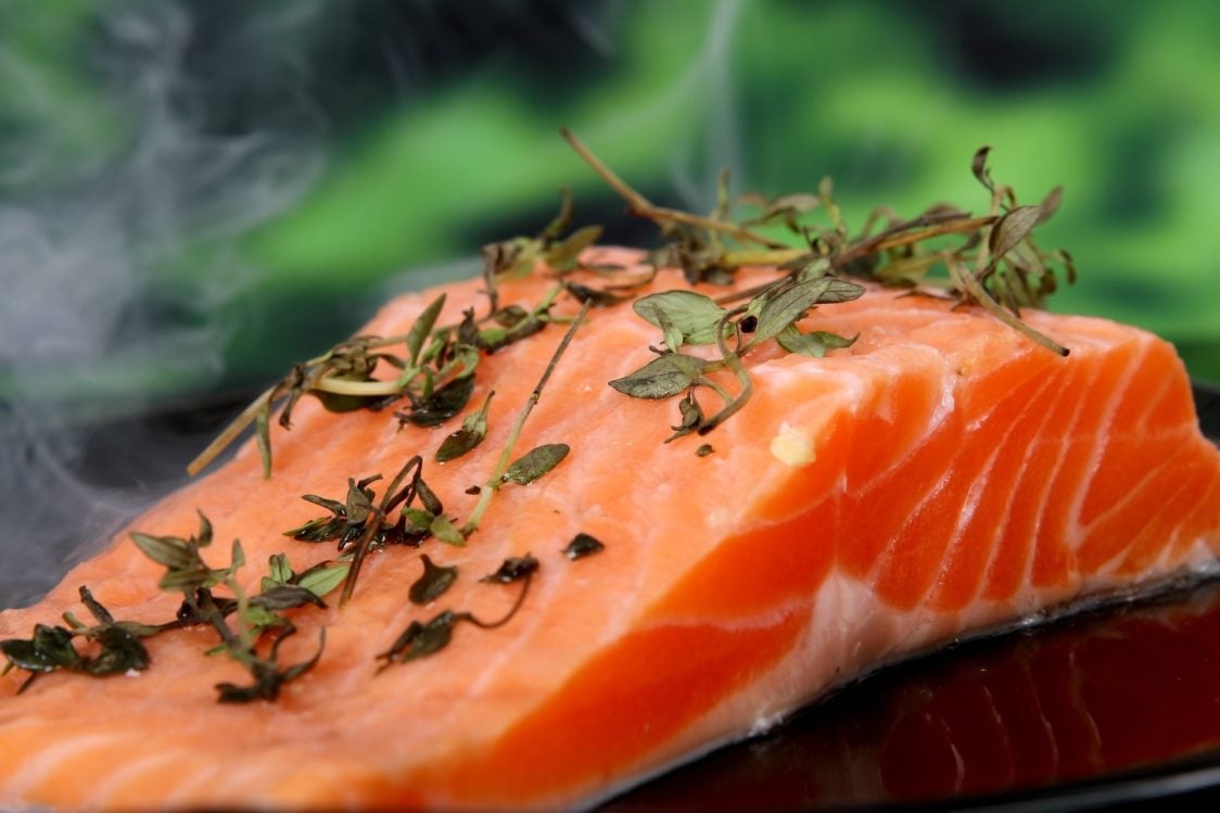 Лучший пищевой источник белка- лосось