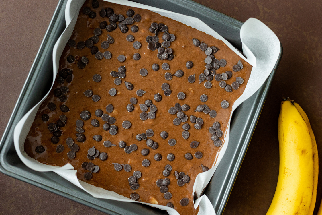 Banánové brownies s poctivou dávkou bielkovín - postup