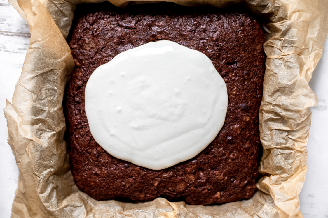 Brownies cheesecake s arašidovým maslom - základ s tvarohom Brownies cheesecake s arašidovým maslom - základ s tvarohom