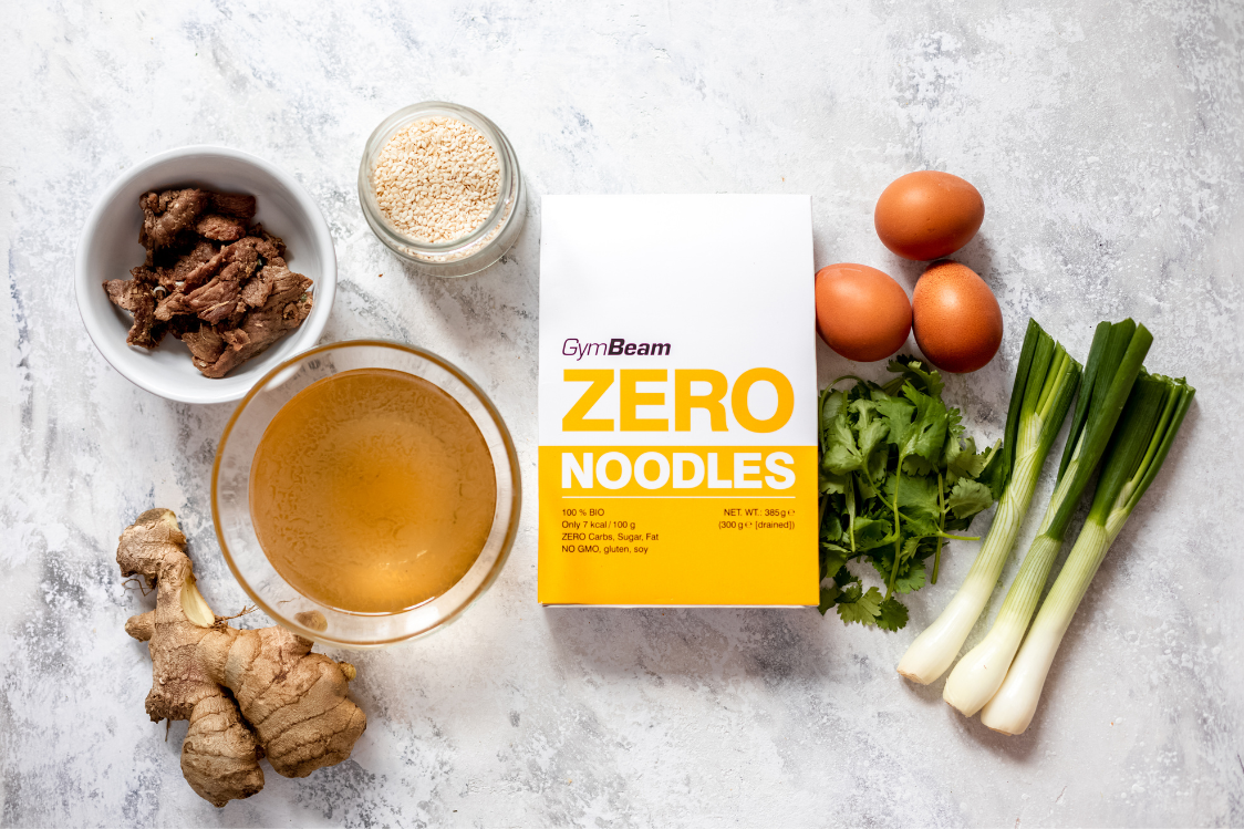 Lahodný ramen plný bielkovín a chutí - ingrediencie