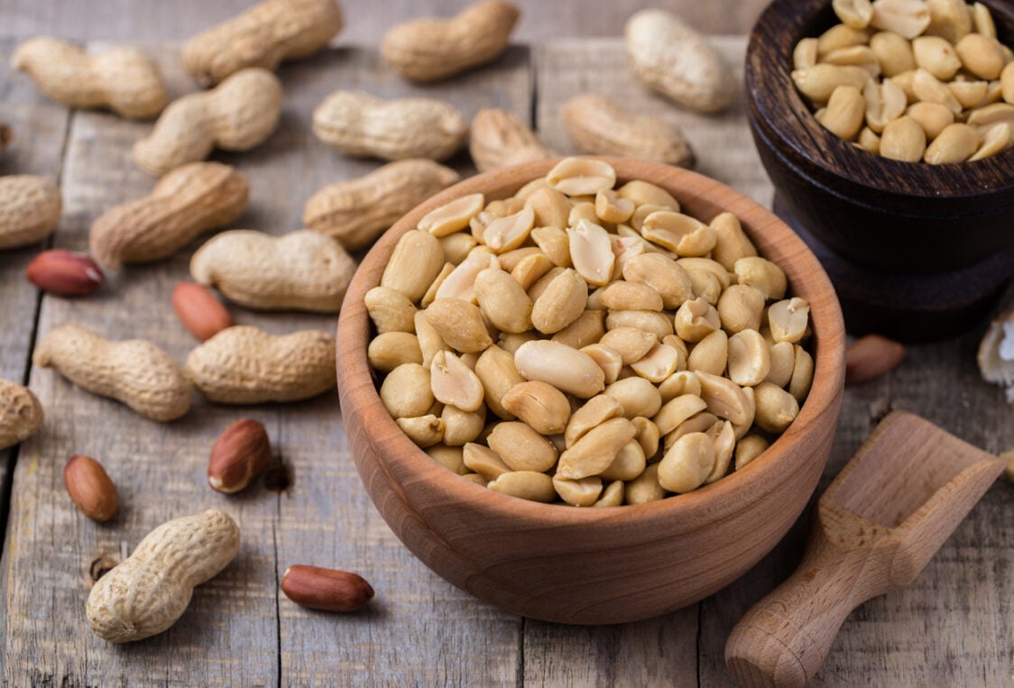 Peanuts can help in gaining muscle mass.