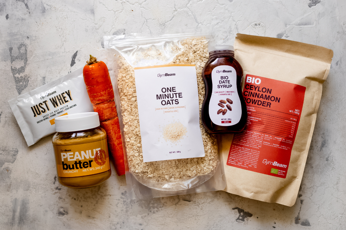 Nepečené mrkvové guličky - ingrediencie Nepečené mrkvové guličky - ingrediencie