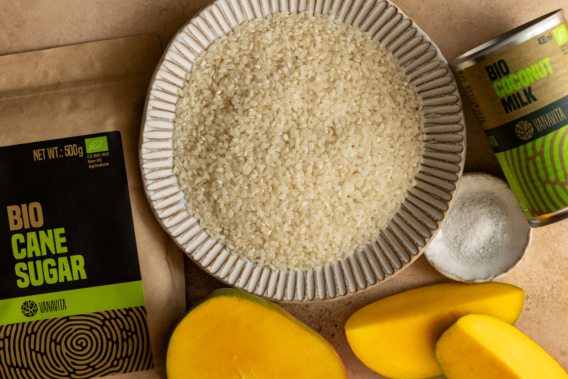 Mango sticky rice – ingrediencie
