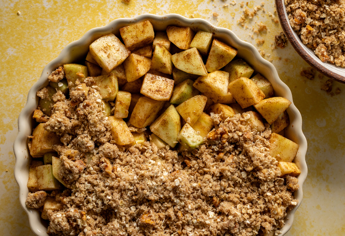 Jablkový crumble so škoricou - príprava Jablkový crumble so škoricou