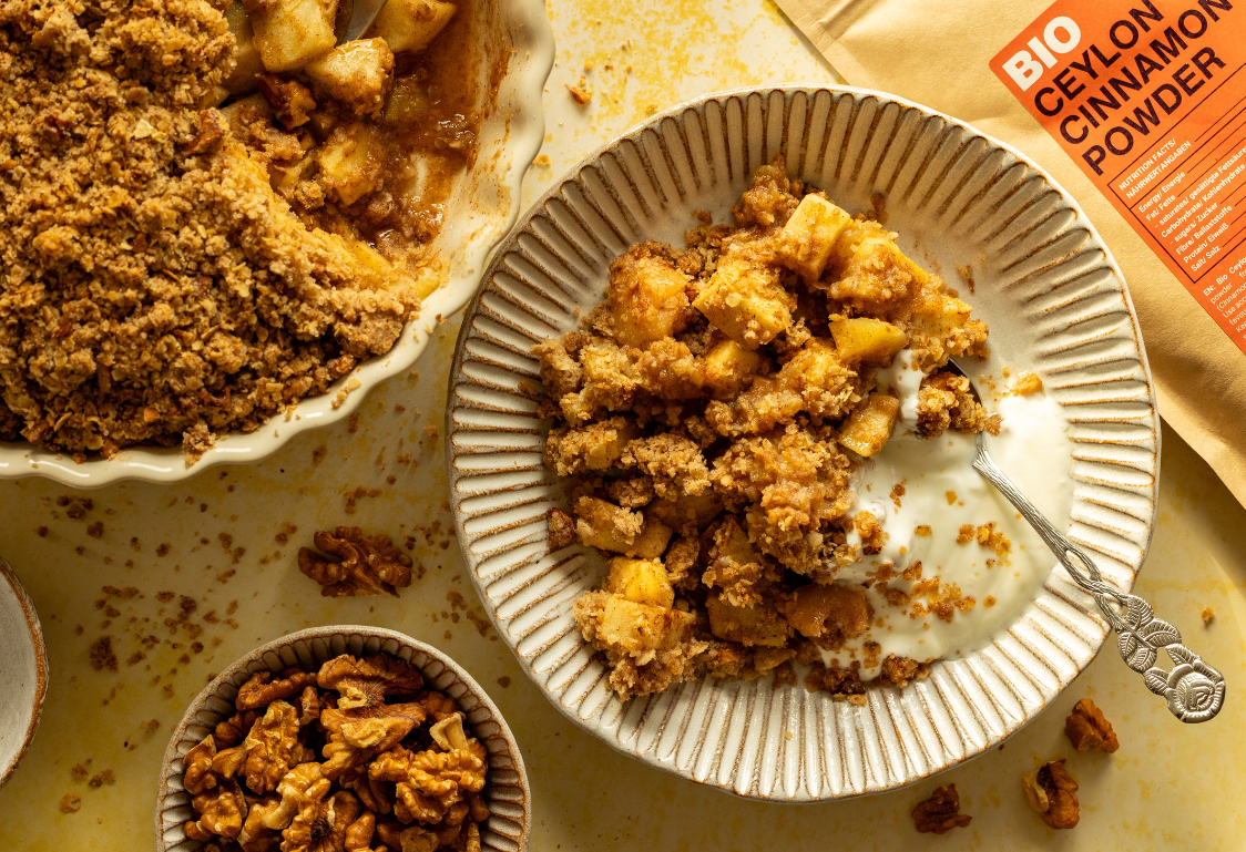 Jablkový crumble so škoricou Jablkový crumble so škoricou