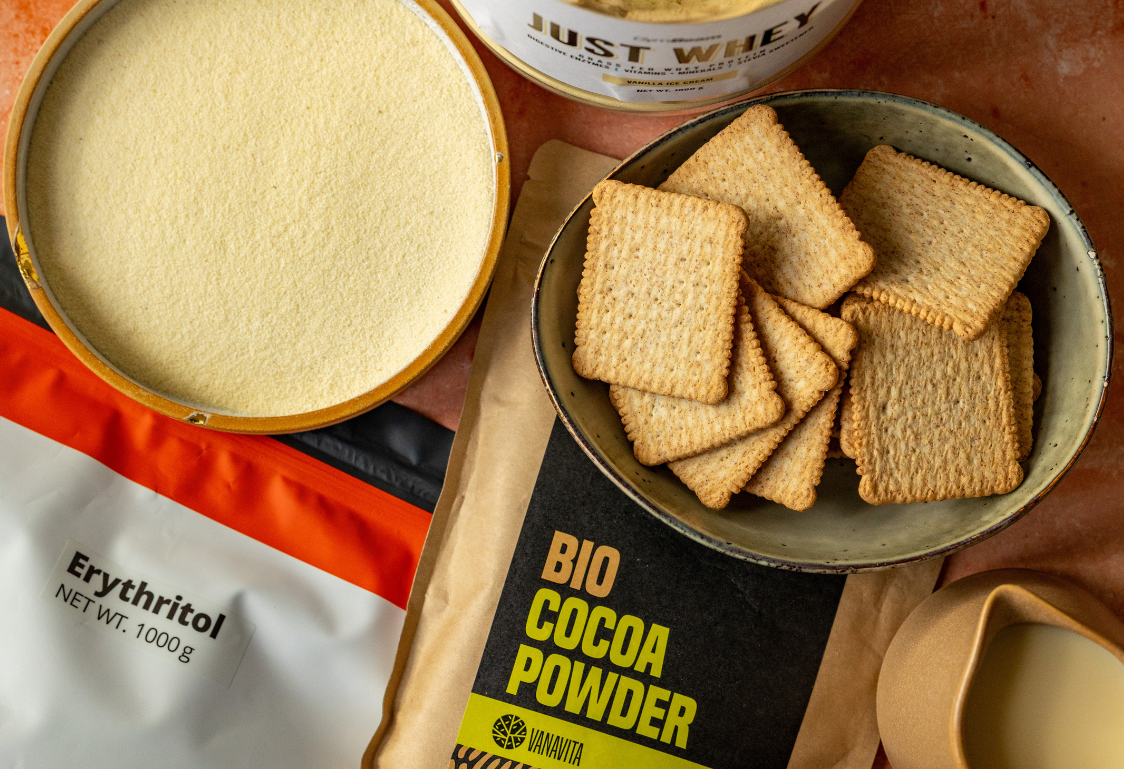 Nepečený krupicový koláč s kakaom - ingrediencie Nepečený krupicový koláč s kakaom - ingrediencie