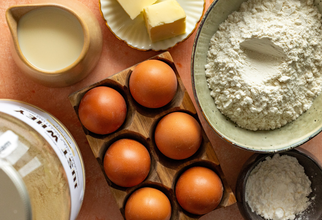 Venčeky s pudingovým krémom - ingrediencie Venčeky s pudingovým krémom - ingrediencie