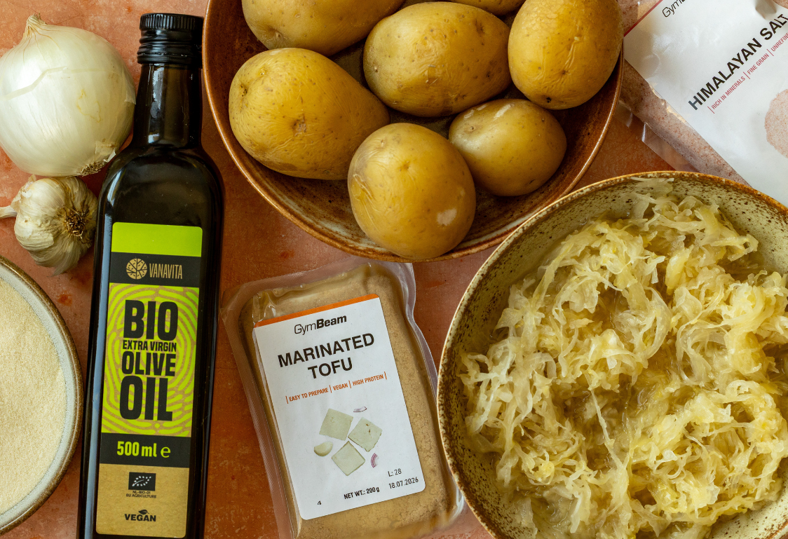 Zemiakové knedle plnené tofu - ingrediencie Zemiakové knedle plnené tofu - ingrediencie