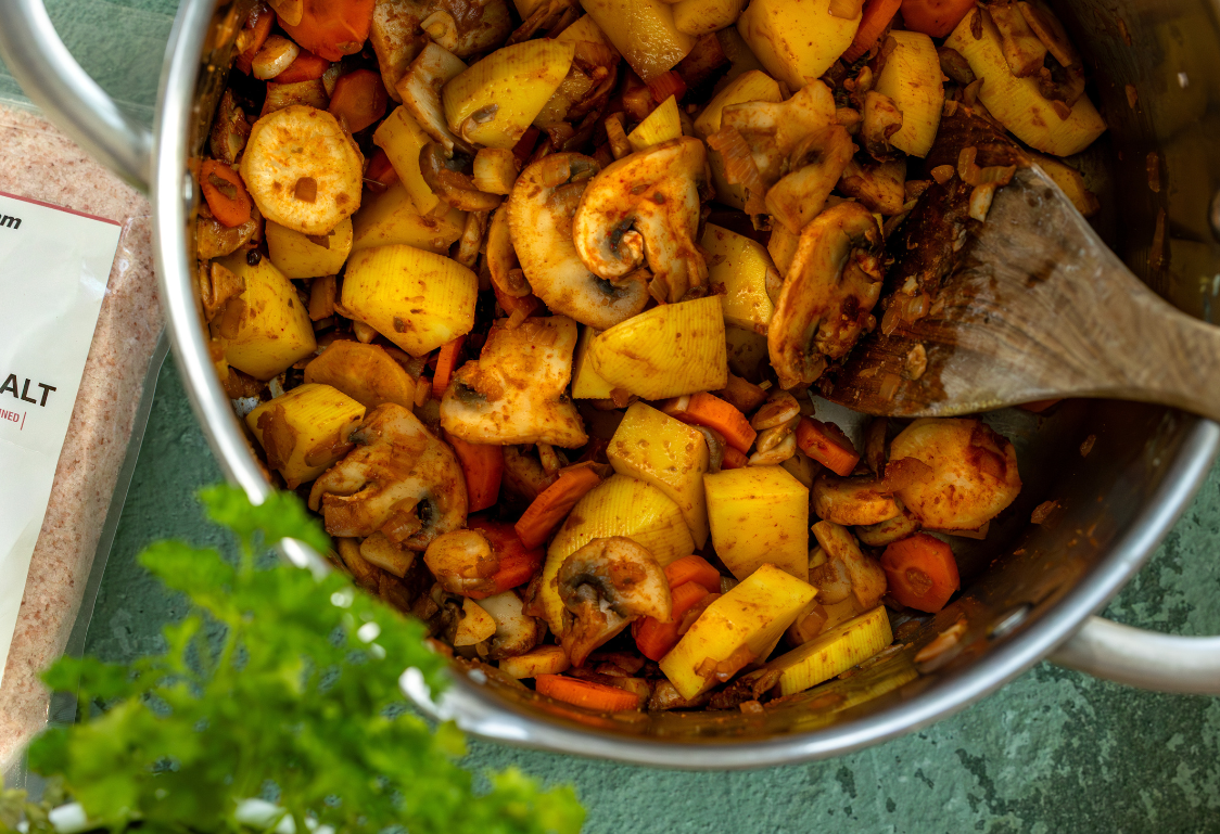 Hubová polievka - restovanie základu