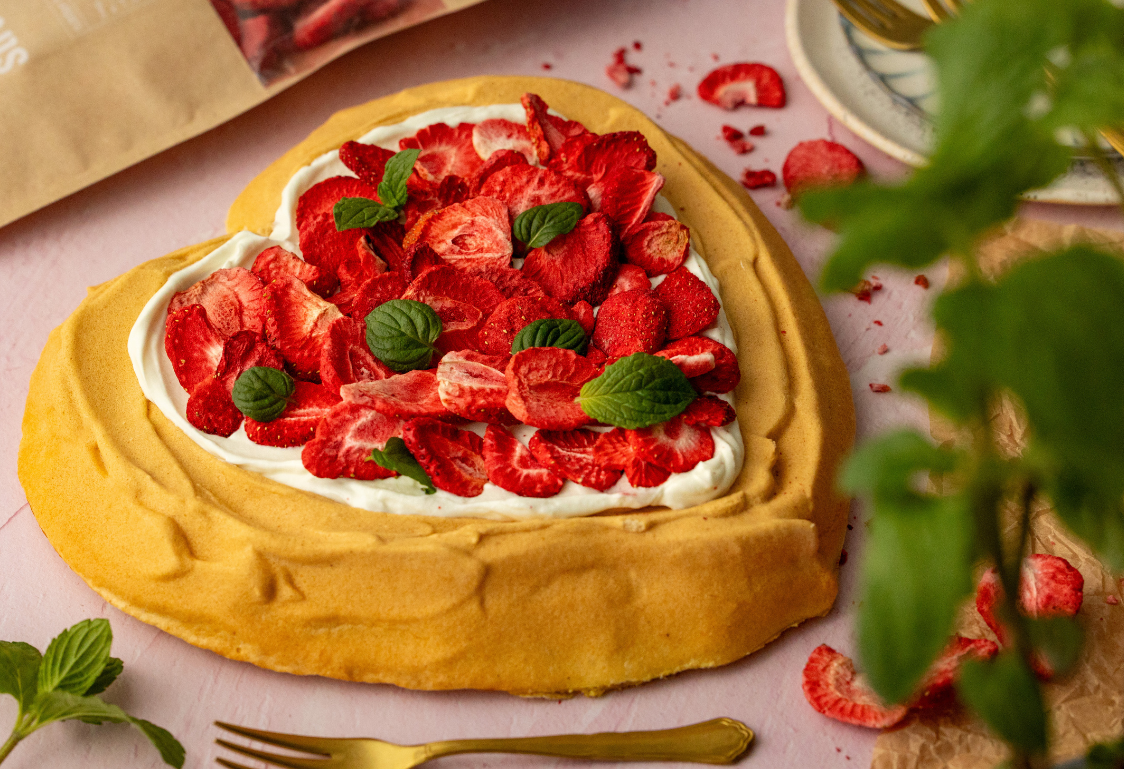 Jahodová pavlova bez cukru - príprava korpusu Jahodová pavlova bez cukru - príprava korpusu