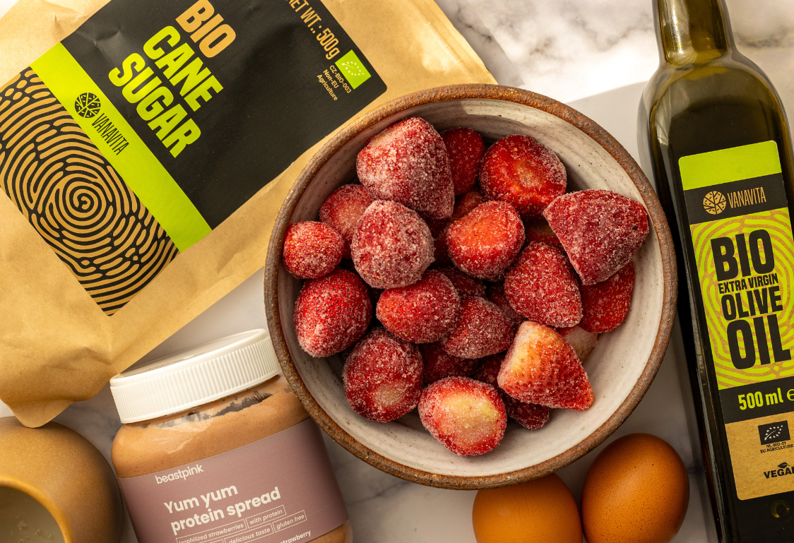 Jahodový chlebíček s kefírom – ingrediencie