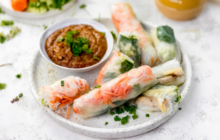 Recept - Rýchle jarné zeleninové závitky s krevetami