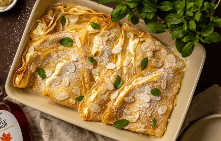 Fitness recept: Zapečené palacinky s tvarohovým krémom