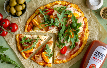 Fitness recept: Karfiolová pizza s prosciuttom a mozzarellou