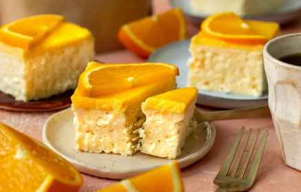 Fitness recept: Tvarohovo-pomarančové rezy