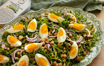 Fitness recept - Cizrnový salát s vejcem a makrelou
