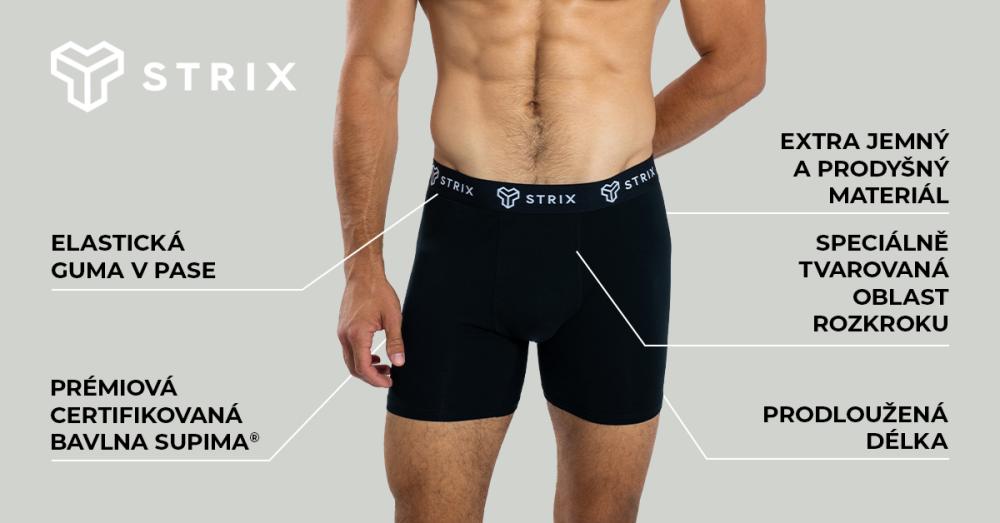 Pánske boxerky Essential 2Pack Black - STRIX