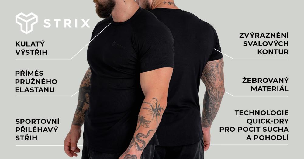 Ribbed Tee Black - STRIX