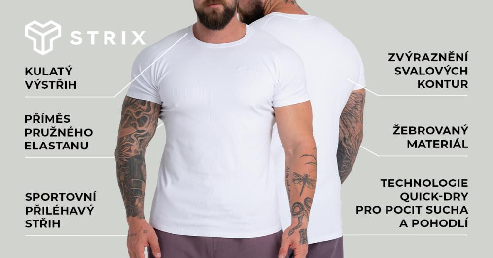 Ribbed Tee White - STRIX