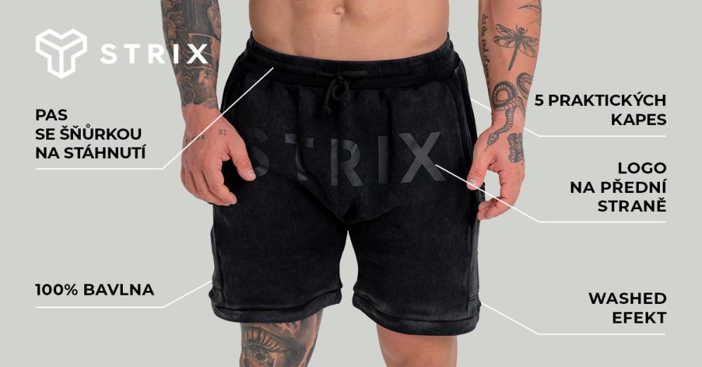 Shorts Washed Black - STRIX