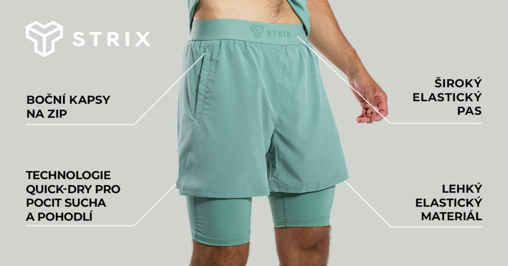 Šortky 2v1 ULTRA Agave - STRIX