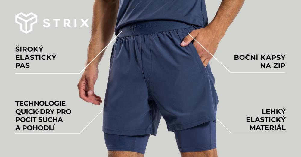 Šortky 2v1 ULTRA Graystone - STRIX