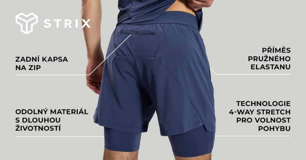 Šortky 2v1 ULTRA Graystone - STRIX