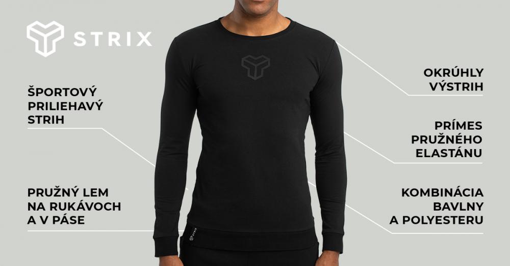 Tričko s dlouhým rukávem Essential black - STRIX