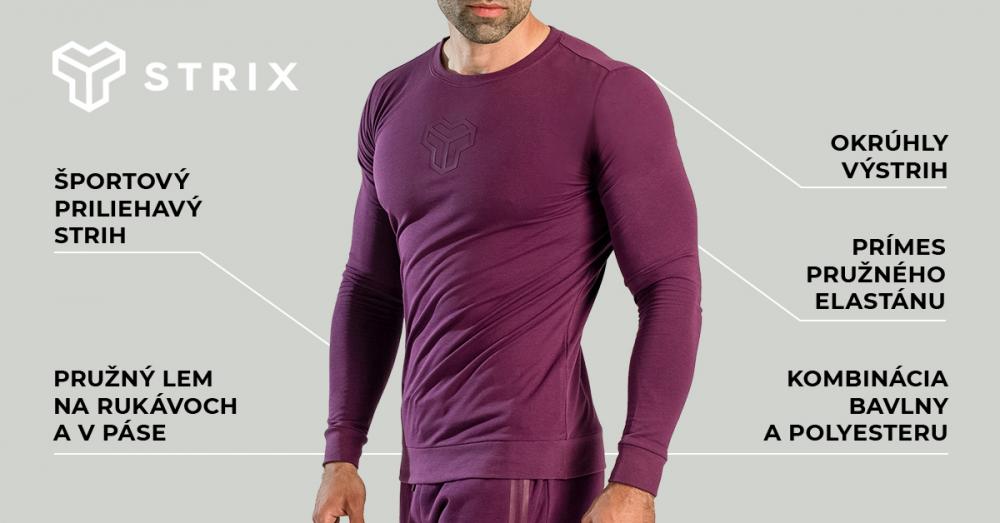 Tričko s dlhým rukávom Essential Plum - STRIX