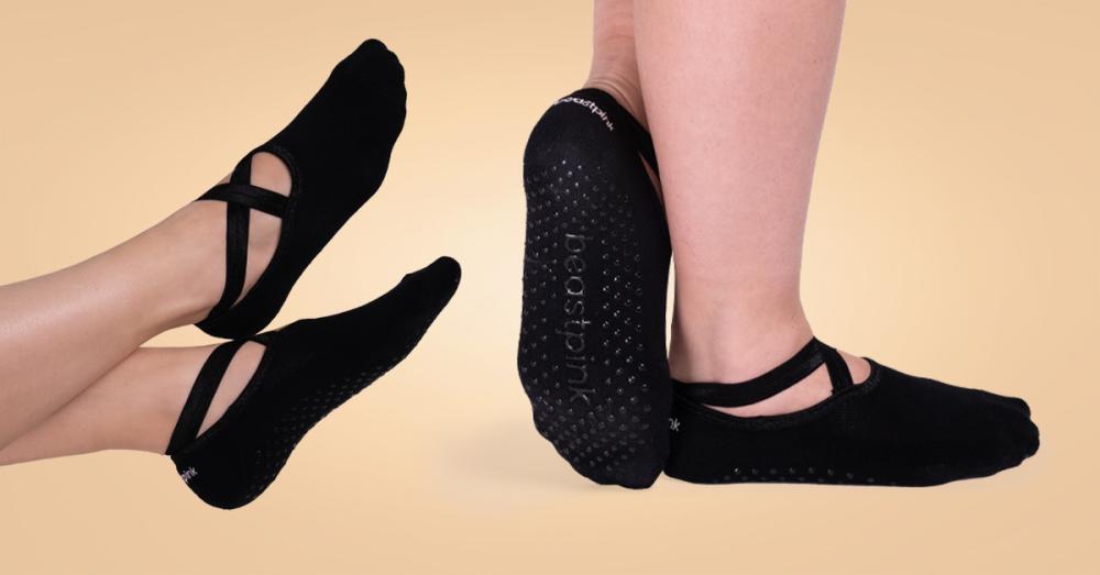 Ponožky Grip Yoga Socks Black - BeastPink