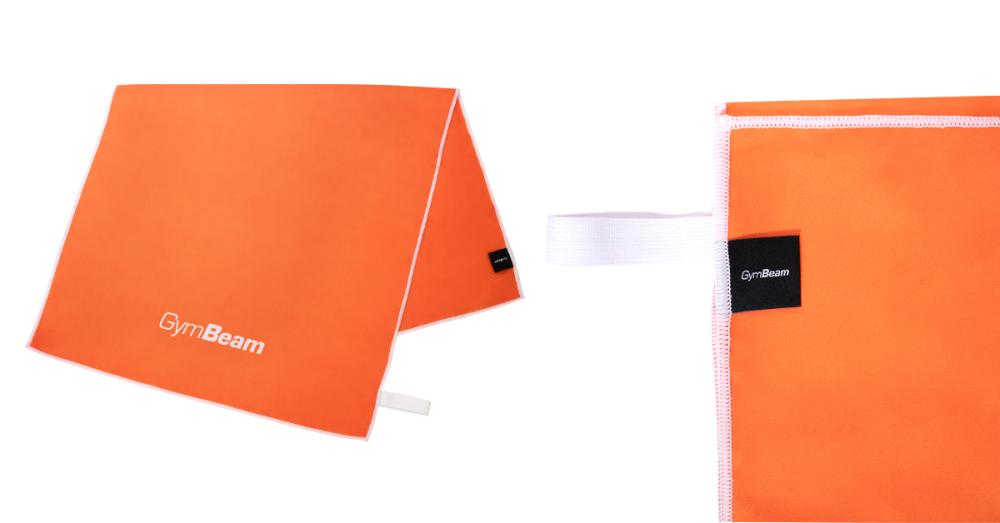 Quick-Drying Sports Towel Orange/White - GymBeam