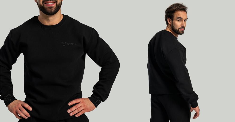 Relaxed Sweatshirt Black - STRIX