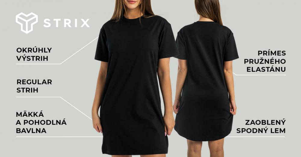 Dámske tričkové šaty ALPHA Black - STRIX