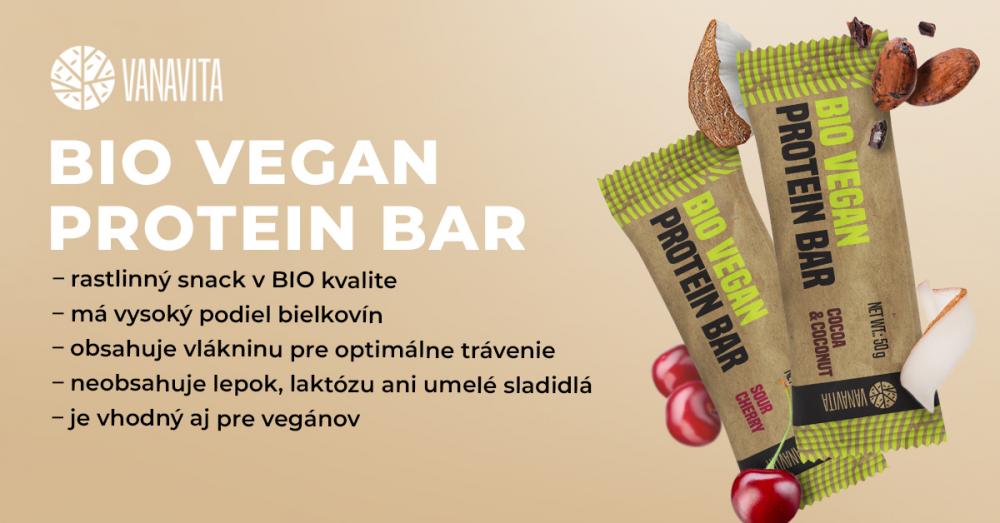 Proteínová tyčinka BIO Vegan Bar - VanaVita