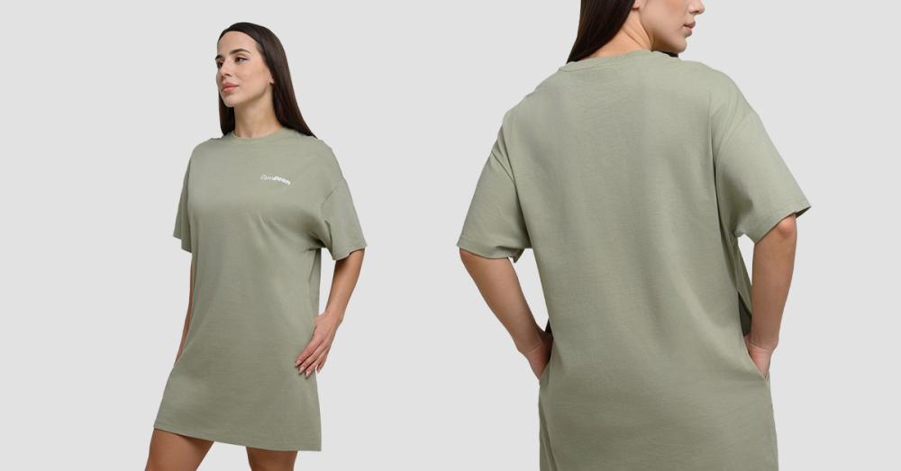 Women's Agile T-Shirt Dress Sage - GymBeam