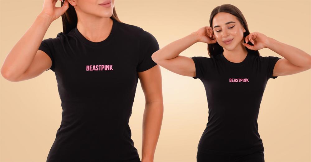 Dámske tričko Daily Black - BeastPink
