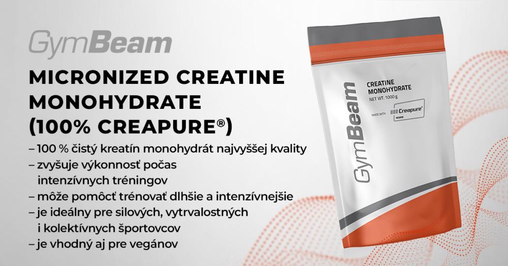 Mikronizovaný kreatín monohydrát (100% Creapure®) - GymBeam