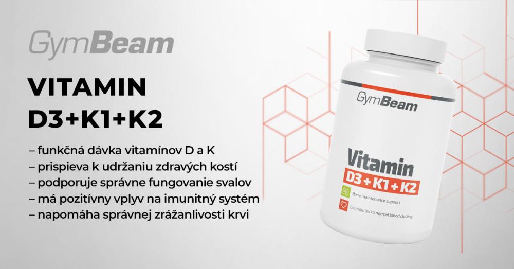 Vitamín D3+K1+K2 - GymBeam