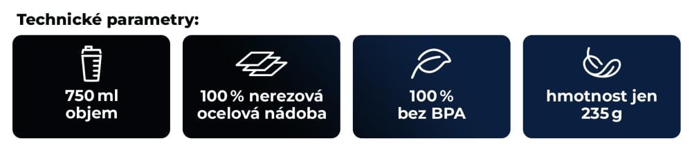 Čo ponúka Šejker Steel Superman™ 750 ml - GymBeam