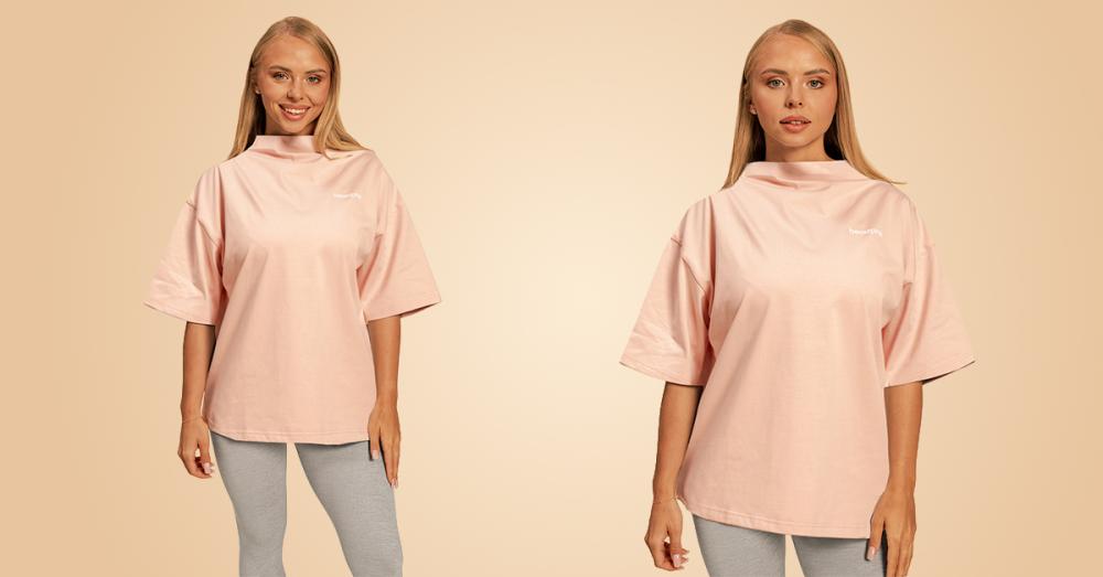 Dámske tričko Oversized Bliss Pink - BeastPink