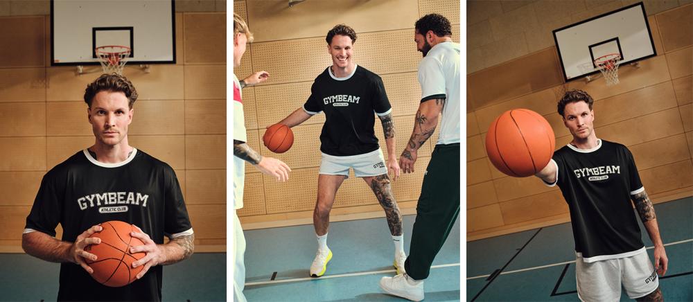 Tričko Oversized Varsity Black - GymBeam