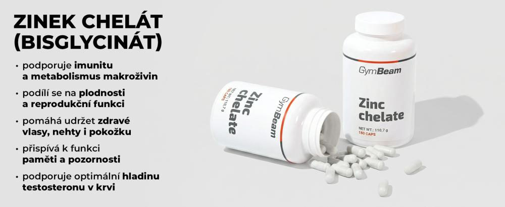 Účinky Zinku chelátu (bisglycinátu) - GymBeam