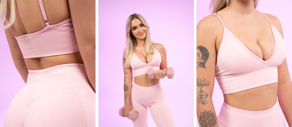 Športová podprsenka Luma Baby Pink - GymBeam