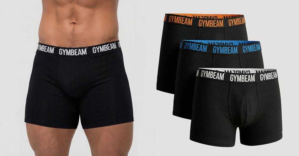 Pánske boxerky FIT 3Pack Black - GymBeam