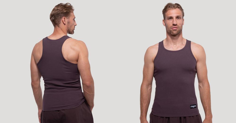 Tričko Persistence Ribbed Brown - GymBeam