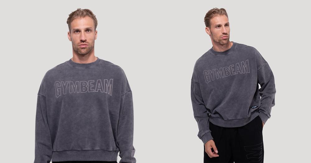 Persistence Washed Sweatshirt Gray - GymBeam